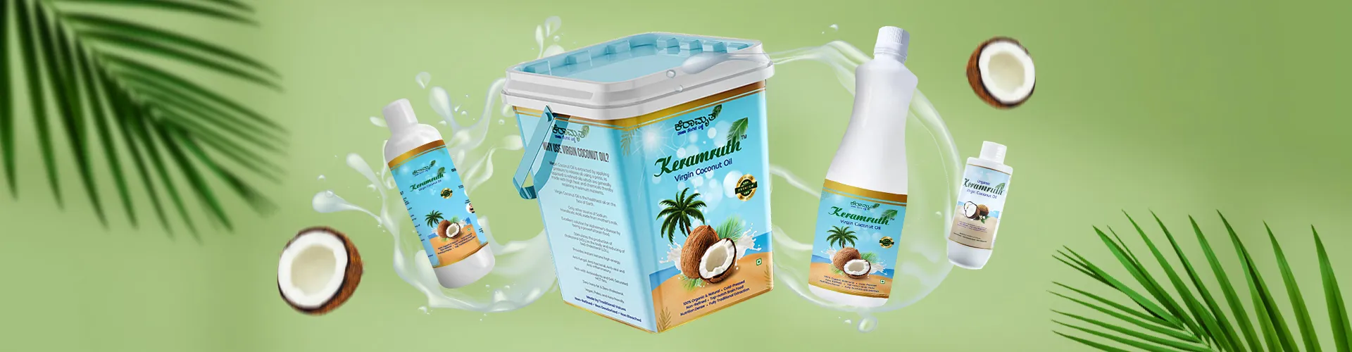 Virgin coconut oil showcase